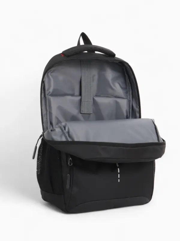 Рюкзак молодёжный из текстиля на молнии, 4 кармана, цвет чёрный/серый Рюкзак молодёжный из текстиля на молнии, 4 кармана, цвет чёрный/серый