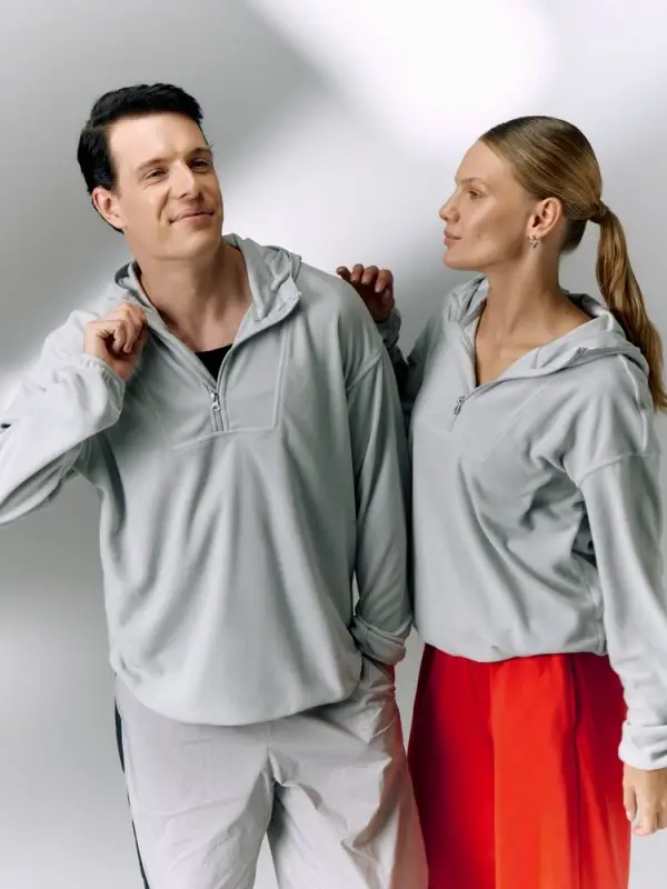 Анорак флисовый унисекс Fliska, светло-серый, размер M/L Анорак флисовый унисекс Fliska, светло-серый, размер M/L