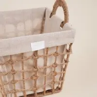 Корзина для хранения SL Home, ручное плетение, с ручками, квадратная, джут, 27&times;27&times;31 см
