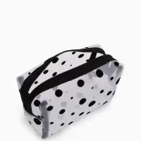 Косметичка дор Горох, сетка 18*7,5*10, отд на молнии, белый Косметичка дор Горох, сетка 18*7,5*10, отд на молнии, белый