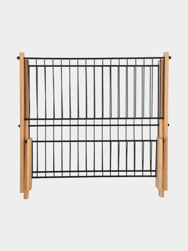 Сушилка для посуды  Сушилка для посуды "Meli" бамбук, металл, цвет черный