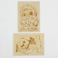 Доски для выжигания &laquo;Совёнок и Щенок&raquo;, 2 шт.