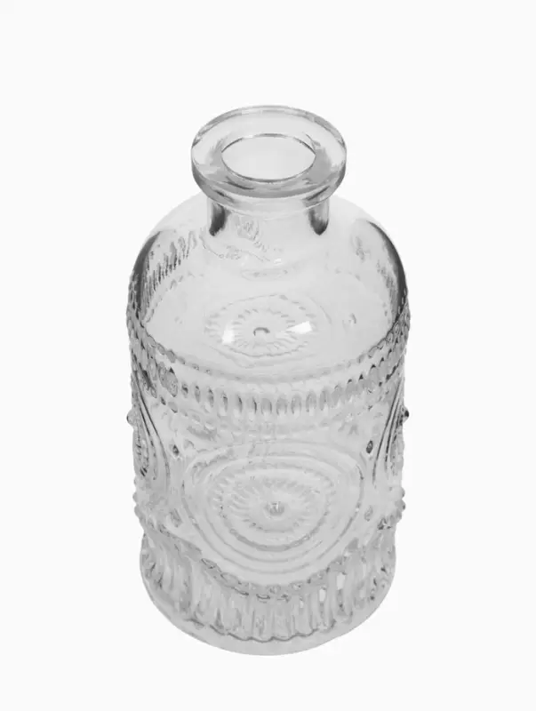 Ваза настольная стекло "Миниатюра" (набор 12 шт) 8-13 см, прозрачный