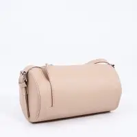 Сумка женская кросс-боди на молнии, 22&times;11.5&times;11.5 см, однотонная, бежевая