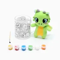 Кружка раскраска + игрушка "Дракончики у ёлки" 9770492