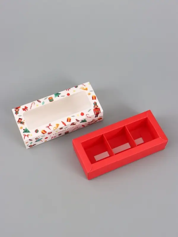 Коробка для 3 конфет &laquo;Щелкунчик и игрушки&raquo;, 13&times;5&times;3.3 см