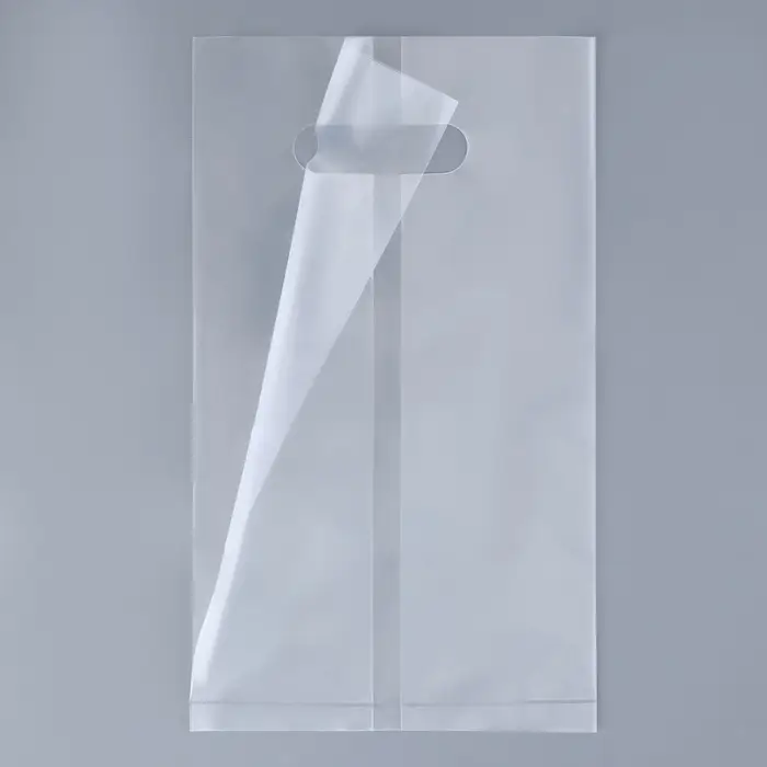 Пакет квадратный полиэтиленовый с вырубной ручкой, прозрачный, упаковка, 15х28+16см ± 5% 60 мкм