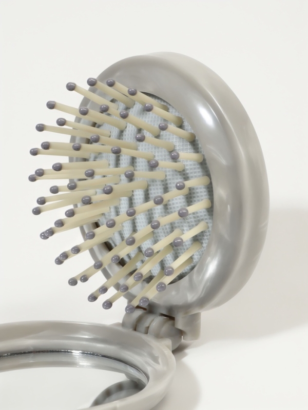 Расческа массажная складная круг МРАМОР d7/7,5*7*2,5см пластик серый пакет QF Расческа массажная складная круг МРАМОР d7/7,5*7*2,5см пластик серый пакет QF