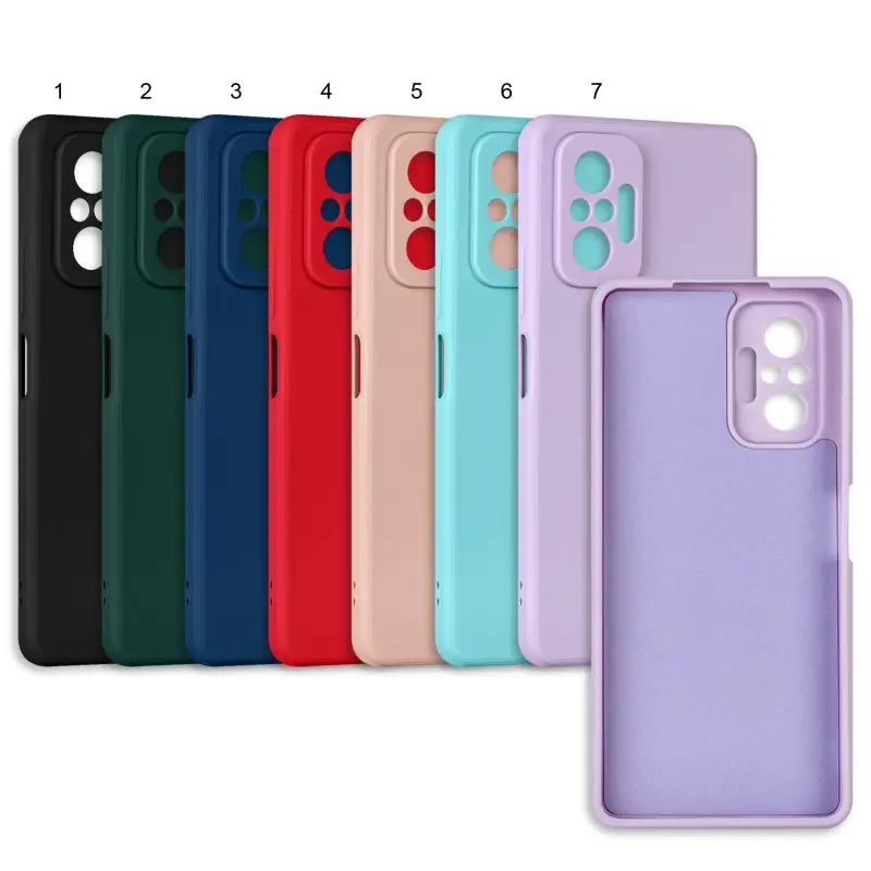 Чехол для Xiaomi Note 10 Pro цветной силикон