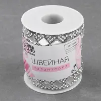 Стразы термоклеевые &laquo;Квадрат&raquo;, ширина - 13 мм, 4.5 &plusmn; 0.5 м, цвет серебряный