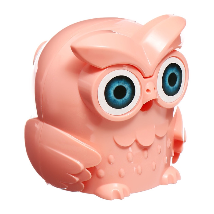 Точилка механическая с контейнером Сова Персиковая Точилка механическая с контейнером Сова Персиковая