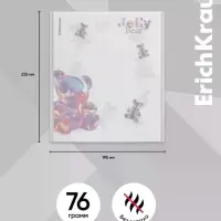 Набор пластиковых обложек для тетрадей ErichKrause Jelly Bear, 212&times;347 мм, 80 мкм, МИКС