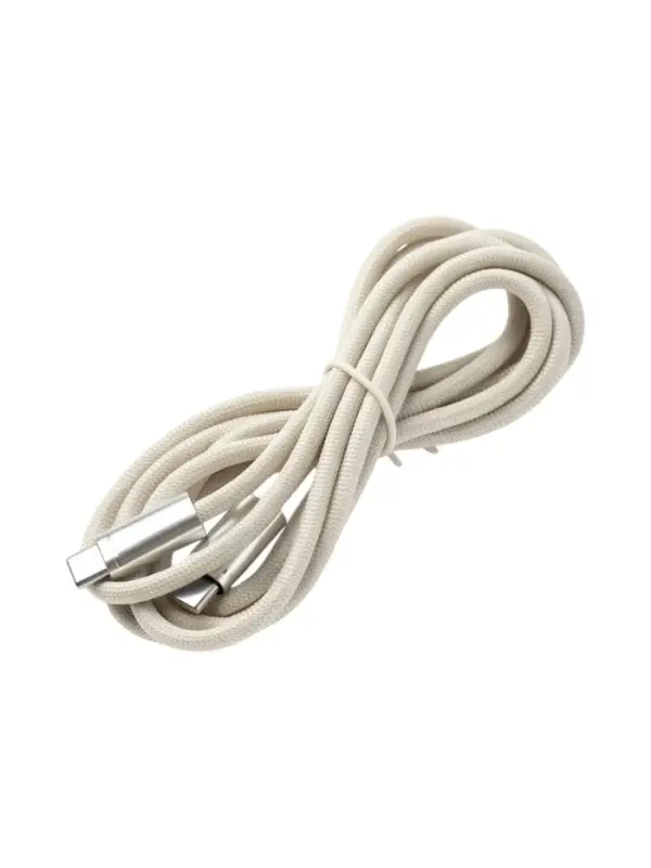 Кабель Type-C-Type-C, 3 А, 1.8 м, TPE, серый