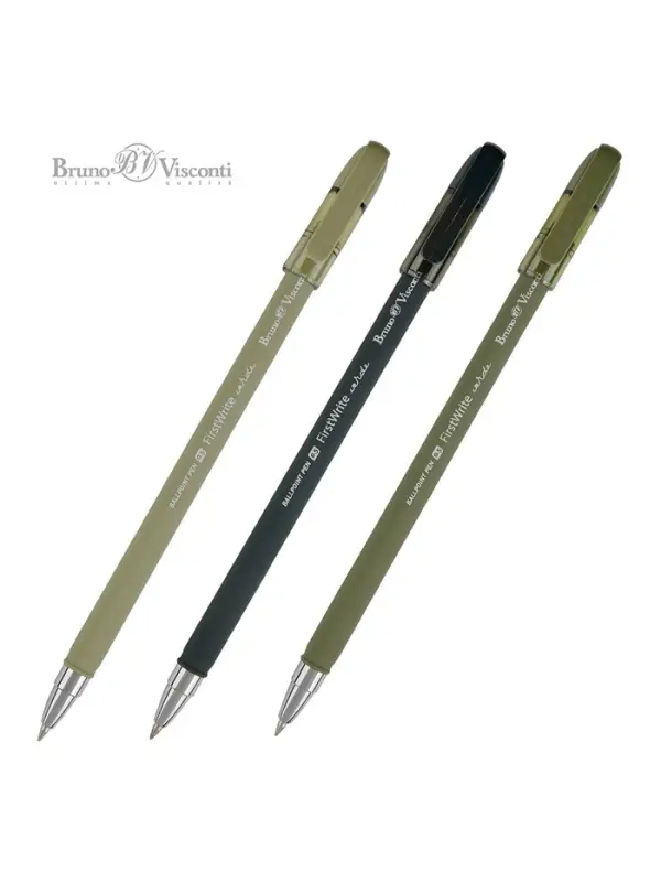 РУЧКА "FirstWrite. Verde" ШАРИКОВАЯ 0.5 ММ, СИНЯЯ, 3 вида