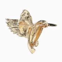 Брошь &laquo;Птица&raquo; колибри, цветная в золоте