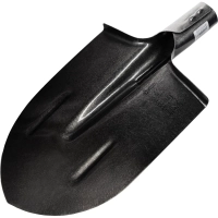 Лопата штык РусТрейд рельс сталь с рёбр жёст 28x24см без черенка (си-00015)