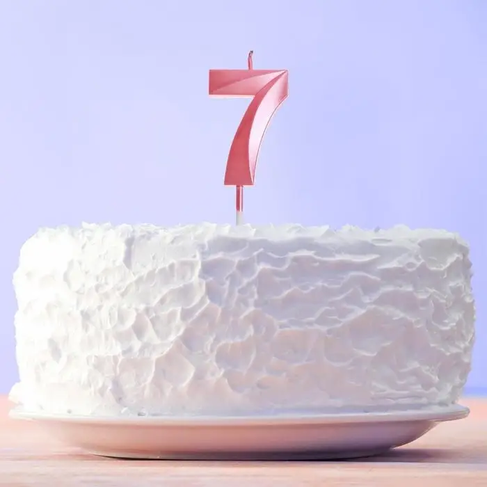 Свеча для торта, цифра «7», 11,5 х 2,3 см Свеча для торта, цифра «7», 11,5 х 2,3 см