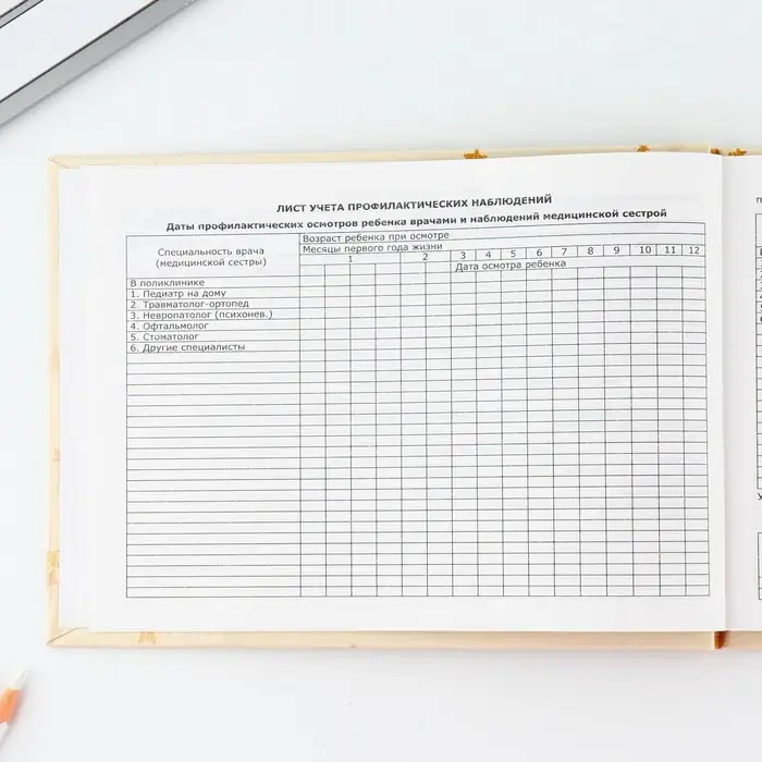 Медицинская карта в твердой обложке Форма №112/у &laquo;Слоник&raquo;, 80 л