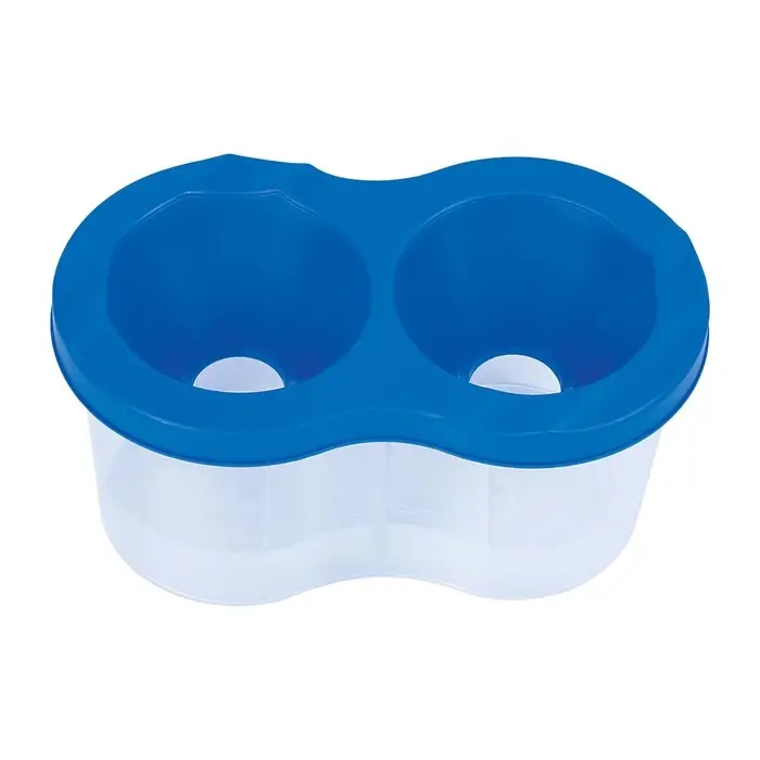 Стакан - непроливайка для рисования двойной Calligrata, 150 мл &times;2, с держателем для кистей, МИКС