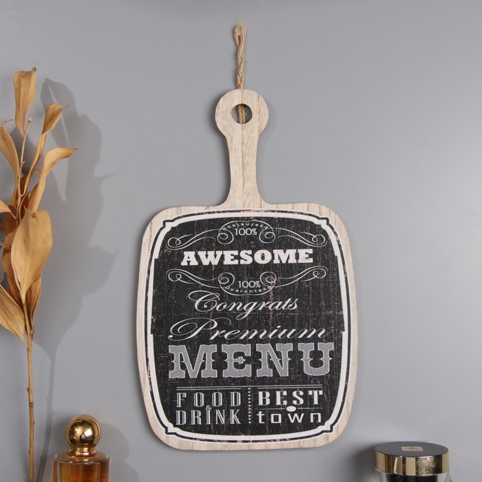 Панно интерьерное дерево  Панно интерьерное дерево "Меню" 0,6х18,4х30,5 см