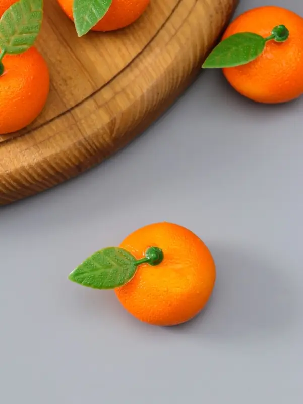 Муляж "Мандарин" (фасовка по 20 шт) 3,5 см, оранжевый