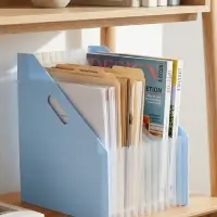 Лоток для бумаг Calligrata, А4, вертикальный, пластиковый, 12 отделений, синий