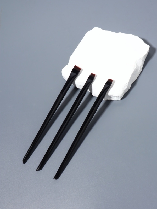 Набор кистей для макияжа, 3 предмета, чёрный Набор кистей для макияжа, 3 предмета, чёрный