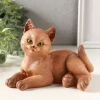 Фигурка гипс &laquo;Кошка лежит&raquo;, 13&times;17&times;12 см, рыжий