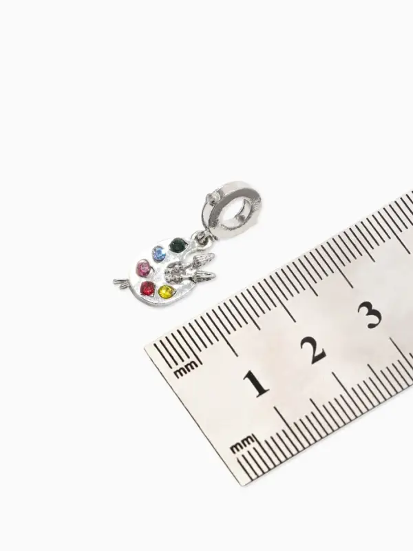 Шарм подвеска &laquo;Палитра художника&raquo;, цветная в серебре