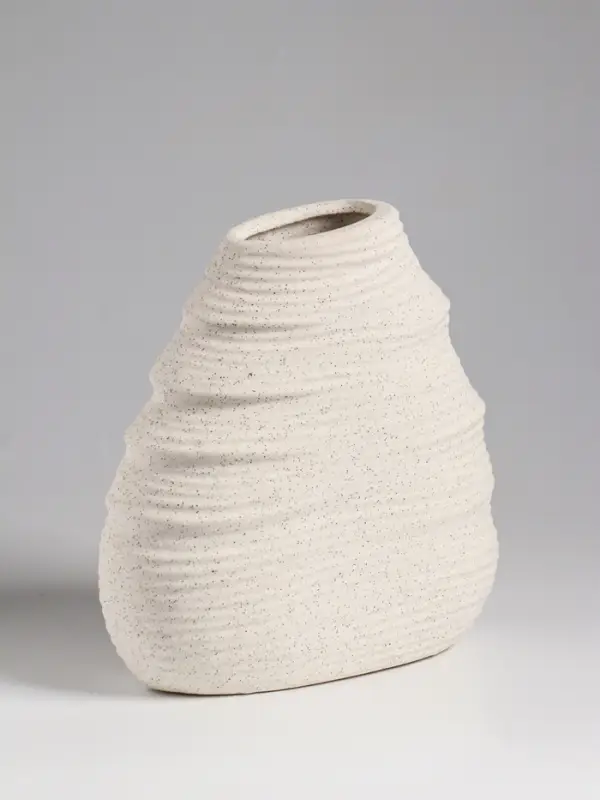 Ваза настольная керамика Ваза настольная керамика "Элладио" 18х17,5 см, белый