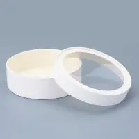 Коробка подарочная круглая с окном, завальцованная, белая, 18&times;6 см