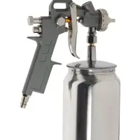 Краскораспылитель пневматический ТУНДРА, до 4 бар, сопло 1.5 мм, нижний бачок 1 л