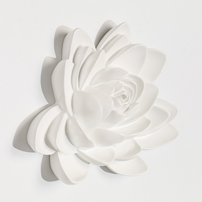 Декор настенный, Декор настенный, "Лотос" 14 x 15 см, белый