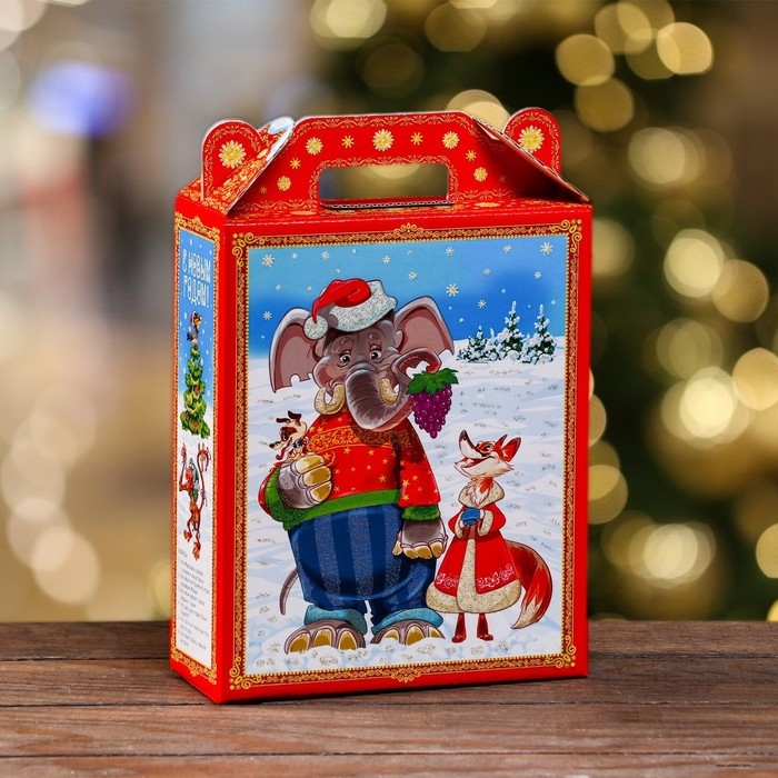 Новый год. Подарочная коробка Новый год. Подарочная коробка "Квартет" 16,8 х 7 х 25 см.