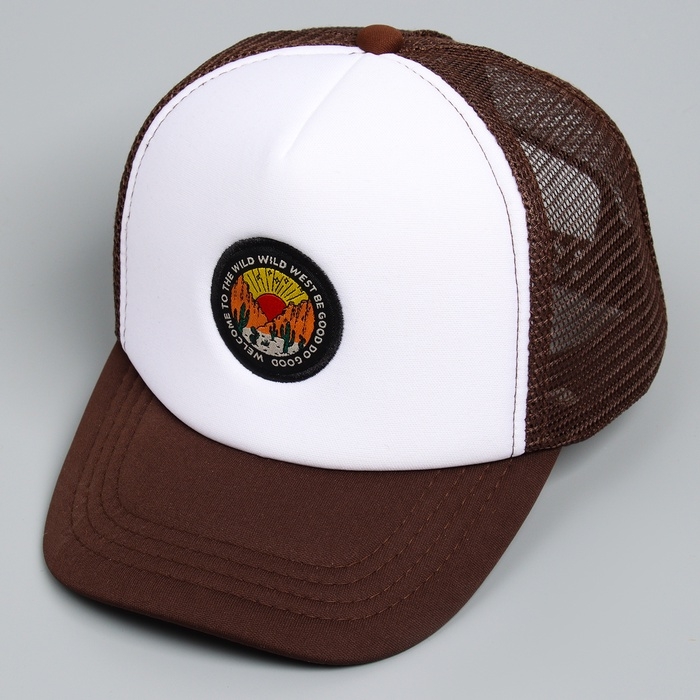 Кепка детская для мальчика Wild west, цвет коричневый, р-р 52-54, 5-7 лет Кепка детская для мальчика Wild west, цвет коричневый, р-р 52-54, 5-7 лет