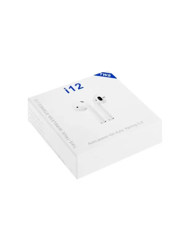 Наушники беспроводные Luazon i12, TWS, вкладыши, Bluetooth 5.0, 35/300 мАч, белые глянцевые