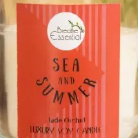 Свеча с кристаллом внутри Sea and Summer Jade orchid, 120 г, соевый воск, орхидея
