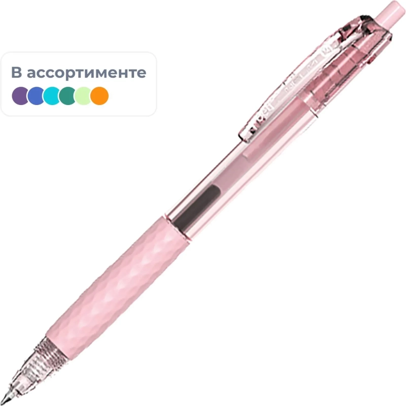 Ручка шариковая автомат. Deli LINEUM EQ150C-BL,пул.нак 0,7,син.гибрид,в асс