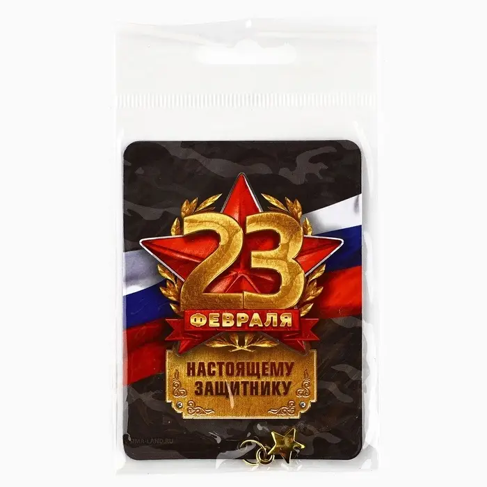 Магнит с подвеской на 23 февраля «Настоящему защитнику», 6 х 8 см