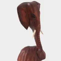 Сувенир &laquo;Голова слона&raquo;, 18&times;9&times;30 см, дерево Суар, тёмно-коричневый