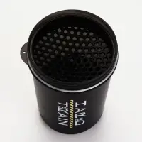 Шейкер спортивный &laquo;Будь смелым&raquo;, чёрный, с чашей под протеин, 500 мл