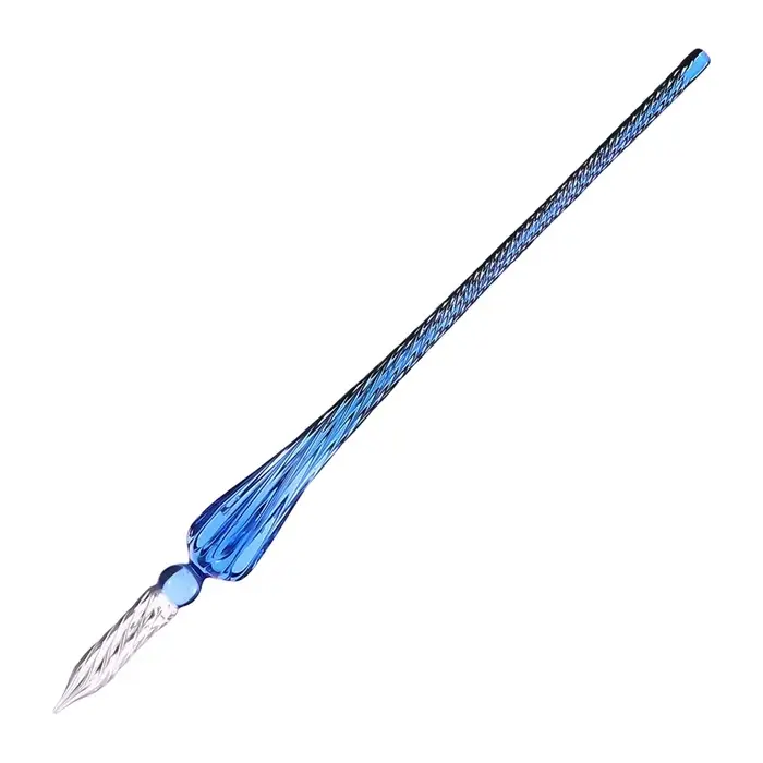 Набор для каллиграфии, перьевая и стеклянная ручка, чернила, подставка, перья 5 штук, чернильница