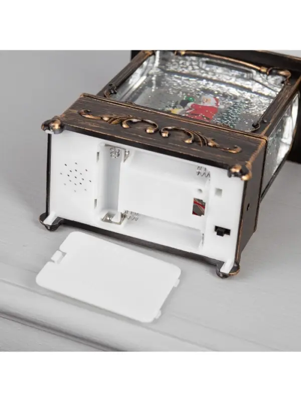 Светодиодная фигура &laquo;Дед Мороз и оленёнок&raquo; 14.5&times;22&times;8 см, металл, от батареек ААх3, USB, свечение тёплое белое