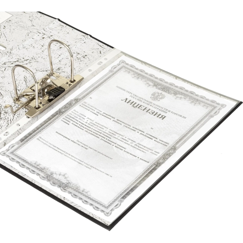 Папка-регистратор 75мм Attache А4 черная РР/бумага без мет. уголка