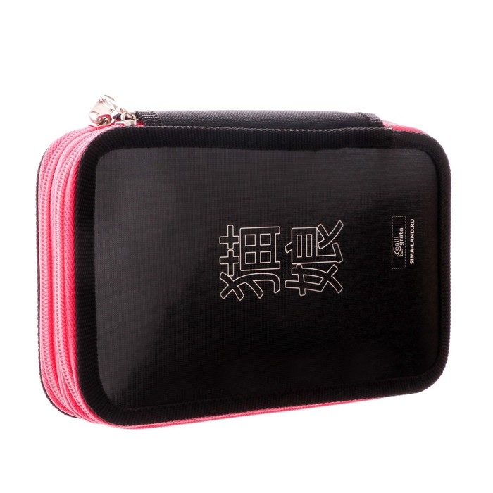 Пенал 2 секции, 125 х 205 х 40 мм, Calligrata 30П26/2 Пенал 2 секции, 125 х 205 х 40 мм, Calligrata 30П26/2 "Аниме девушка", ламинированный картон