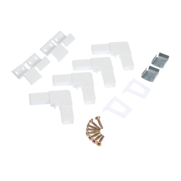 Москитная сетка на окна ТУНДРА для сам. сборки, до 2 м, сетка 1.2×1.4 м, профиль 2×2 м, белый