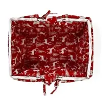 Корзина плетеная 37 х 28 х 18 см, ручка h=13 см белая, НГ ткань красный Корзина плетеная 37 х 28 х 18 см, ручка h=13 см белая, НГ ткань красный