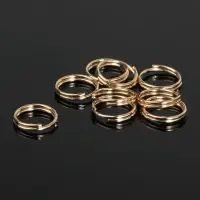 Кольцо соединительное двойное 0.8 см (набор 50 г, &plusmn; 310 шт.) СМ-1028, цвет золото