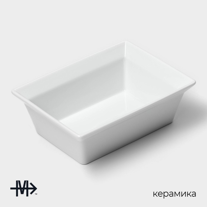Форма для выпечки из жаропрочной керамики Magistro White gloss, 700 мл, 17,5×13,5×5,5 см Форма для выпечки из жаропрочной керамики Magistro White gloss, 700 мл, 17,5×13,5×5,5 см