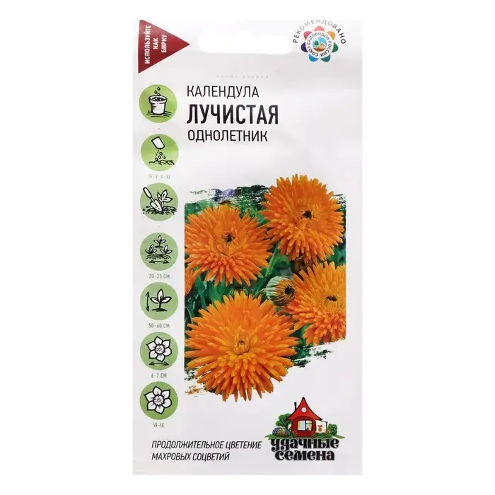 Семена Календула  Семена Календула "Лучистая", ц/п,  0,3 г